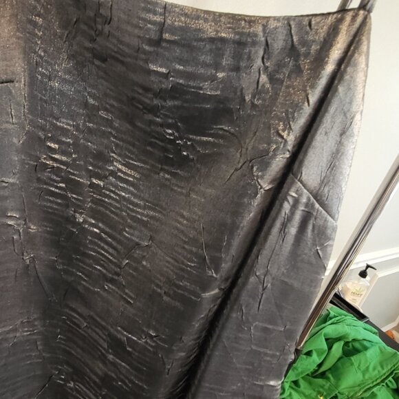 Handmade Satin Slip Dress Metallic Silver Boho Grunge Sz 4 - Picture 7 of 16